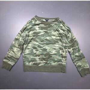 Splendid Camo Lounge Set Women's Medium Green Pullover Sweatshirt Cozy